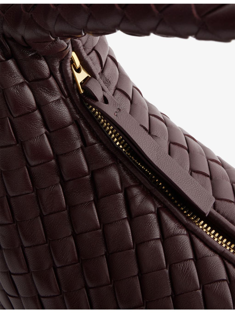 Bottega Veneta medium leather shoulder bag with polished finish (British brand)