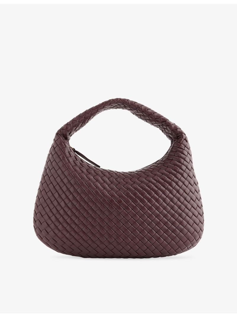 Bottega Veneta medium leather shoulder bag with polished finish (British brand)