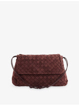 selfridges Bottega Veneta Giorno Intrecciato Suede Pouch- Buy online at McGrocer