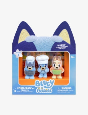 Bluey Fuzzies episode three-pack playset with mini-figures (British brand)