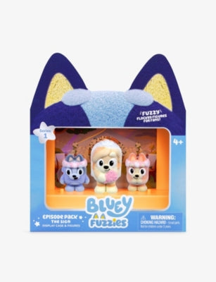 Bluey Fuzzies The Sign three-pack playset, imported from the UK