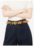 Revenge suede belt with ring details, 2.5cm wide - British product