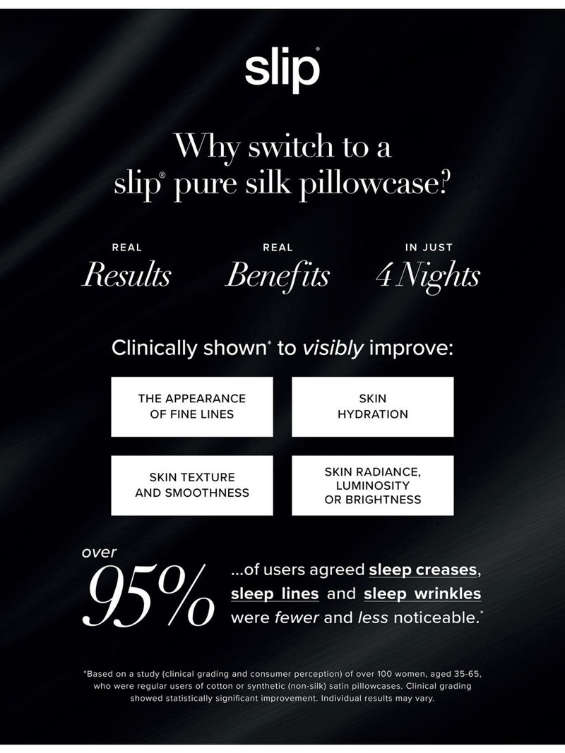 Slip silk pillowcase queen 51x76cm, imported from the UK