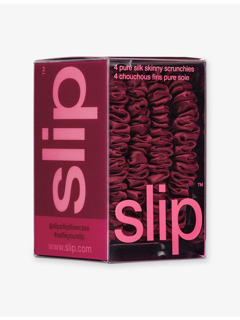 Slip skinny pure silk scrunchies pack of four, imported from the UK