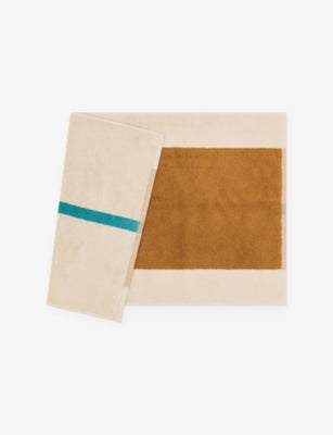 SUITE702 Woven Stripe Cotton Bath Mat 50cm x 80cm