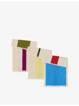 selfridges SUITE702 Graphic-Pattern Set of Three Cotton Towels 30cm x 50cm- Buy online at McGrocer