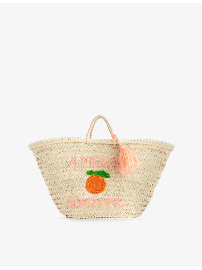 Boutique Bonita straw basket bag Aperol Spritz, UK version