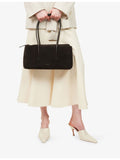 DeMellier Stockholm suede shoulder bag, imported from the UK
