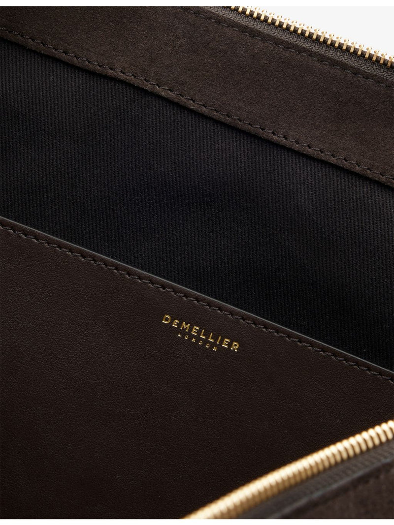 DeMellier Stockholm suede shoulder bag, imported from the UK