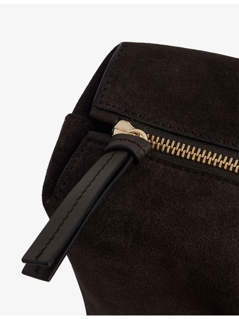 DeMellier Stockholm suede shoulder bag, imported from the UK
