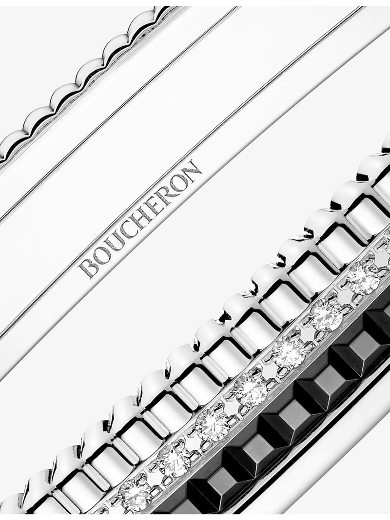 Boucheron Quatre Black Edition diamond bracelet in white gold - British product