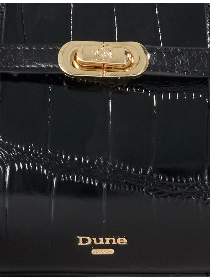 Dune Depend leather shoulder bag with gold-tone hardware - British product