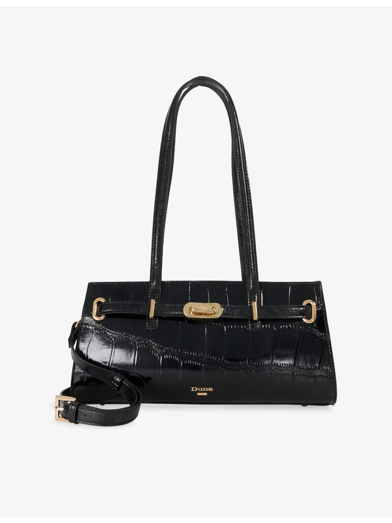 Dune Depend leather shoulder bag with gold-tone hardware - British product