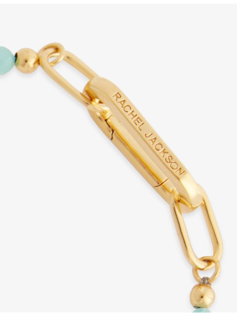 Rachel Jackson amazonite bracelet 18ct gold-plated sterling silver, UK version
