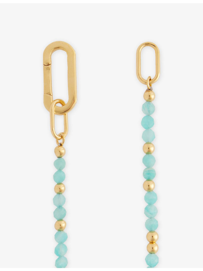 Rachel Jackson amazonite bracelet 18ct gold-plated sterling silver, UK version