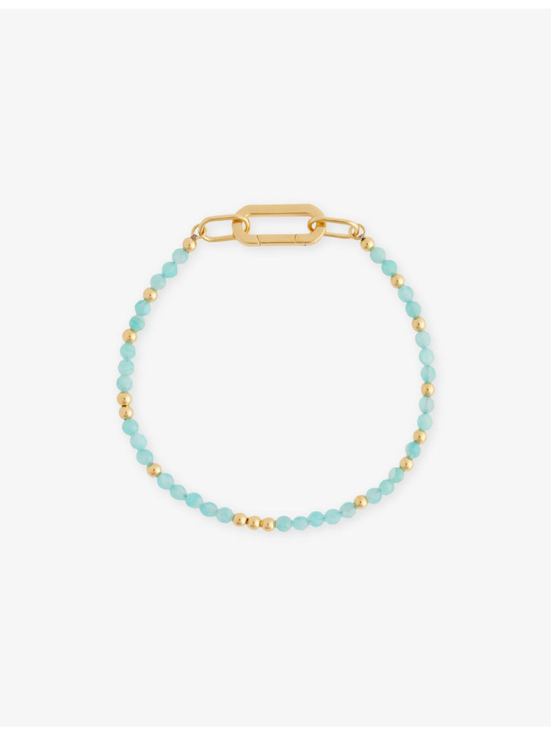 Rachel Jackson amazonite bracelet 18ct gold-plated sterling silver, UK version