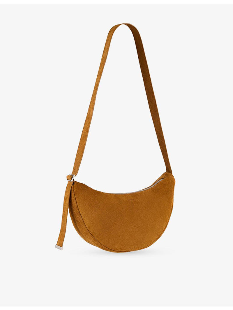 Sandro suede hobo bag with gold-tone hardware, UK version