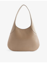 selfridges KHAITE Joan Foil-Print Logo Large Hobo Bag- Buy online at McGrocer
