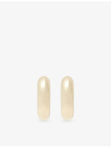 selfridges Liza Gozlan Lisa 18ct Gold-Plated Brass Hoop Earrings- Buy online at McGrocer