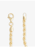 Lisa Gozlan mini rope bracelet 14ct gold-plated sterling silver 22cm - British product