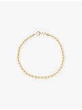 Lisa Gozlan mini rope bracelet 14ct gold-plated sterling silver 22cm - British product