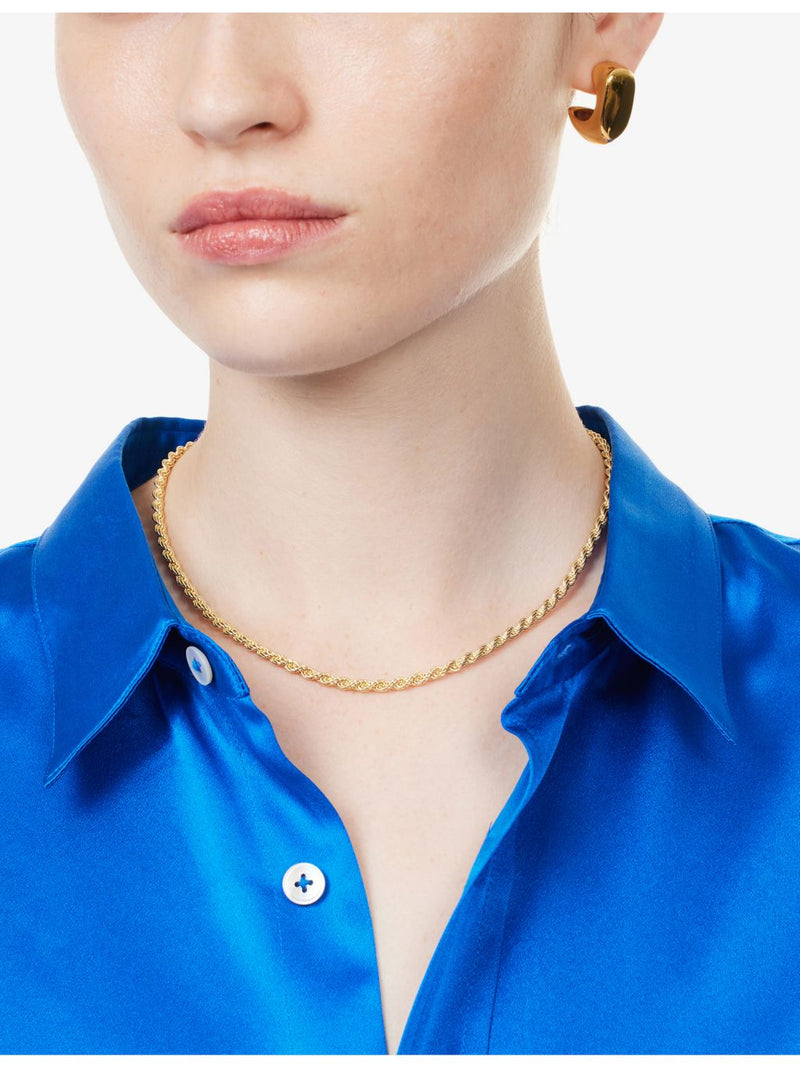 Lisa Gozlan mini rope necklace in 14ct gold-plated sterling silver, UK version
