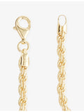 Lisa Gozlan mini rope necklace in 14ct gold-plated sterling silver, UK version