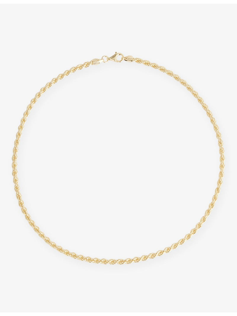 Lisa Gozlan mini rope necklace in 14ct gold-plated sterling silver, UK version