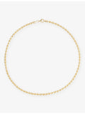 Lisa Gozlan mini rope necklace in 14ct gold-plated sterling silver, UK version