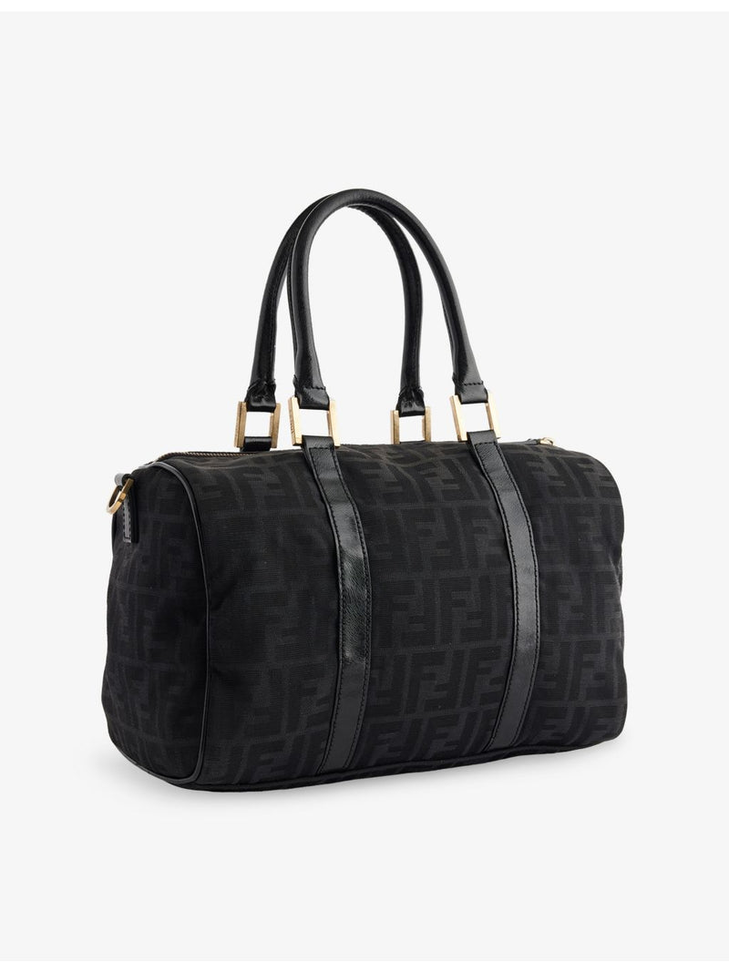 Fendi Zucca canvas Boston bag pre-loved, imported from the UK