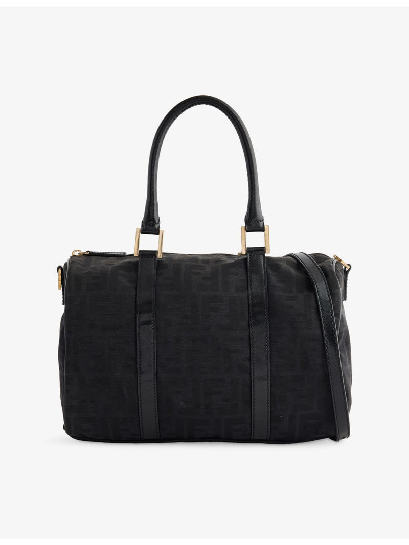 Fendi Zucca canvas Boston bag pre-loved, imported from the UK