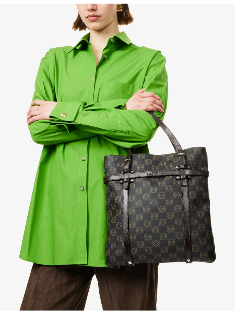 Loewe Anagram coated-canvas tote bag, imported from the UK