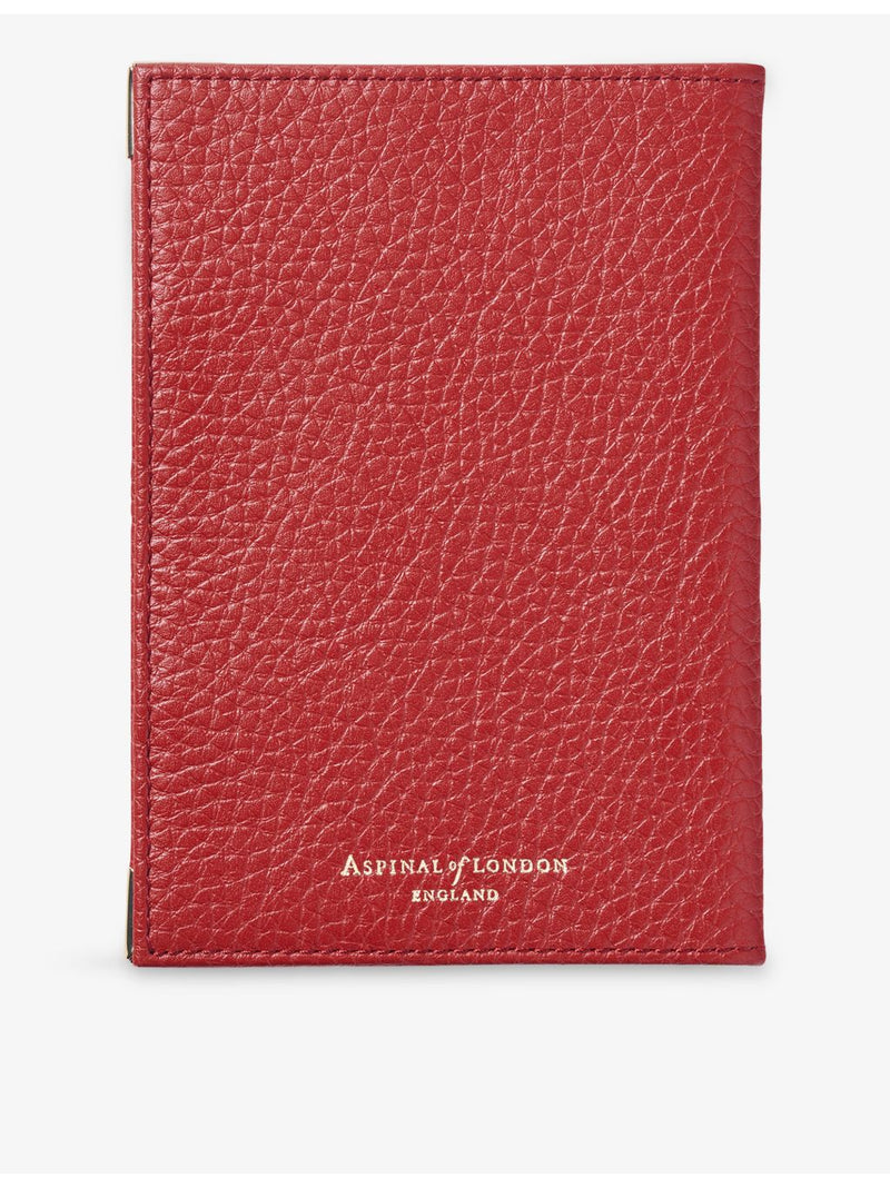 Aspinal of London plain leather passport cover, imported from the UK
