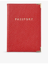 selfridges Aspinal of London Plain Leather Passport Cover 14cm x 9.5cm- Buy online at McGrocer