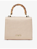 Aspinal of London Mayfair embroidered raffia midi bag (British brand)
