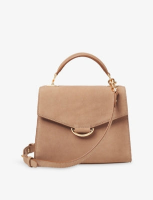Aspinal of London Mayfair Midi suede top-handle bag, British product