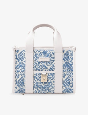 Aspinal of London Henley woven leather tote bag, UK version