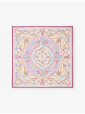 Aspinal of London silk scarf graphic print 90cm - British product