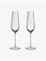 selfridges NUDE Round Up Set of Two Sparkling Wine Glasses- Buy online at McGrocer