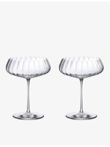 selfridges NUDE Round Up Set of Two Coupe Glasses- Buy online at McGrocer