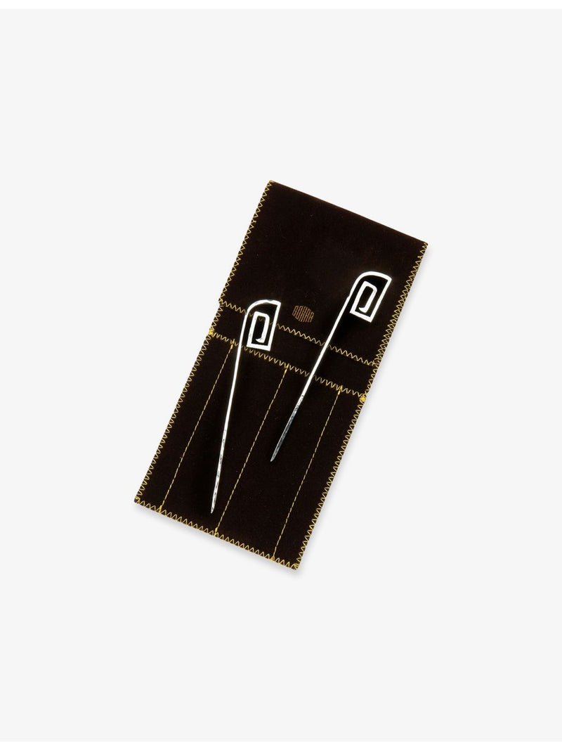 Gohar World silver-plated cocktail picks set of two (British brand)