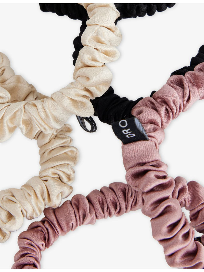 Drowsy Sleep Co skinny silk scrunchies set of 6 (British brand)