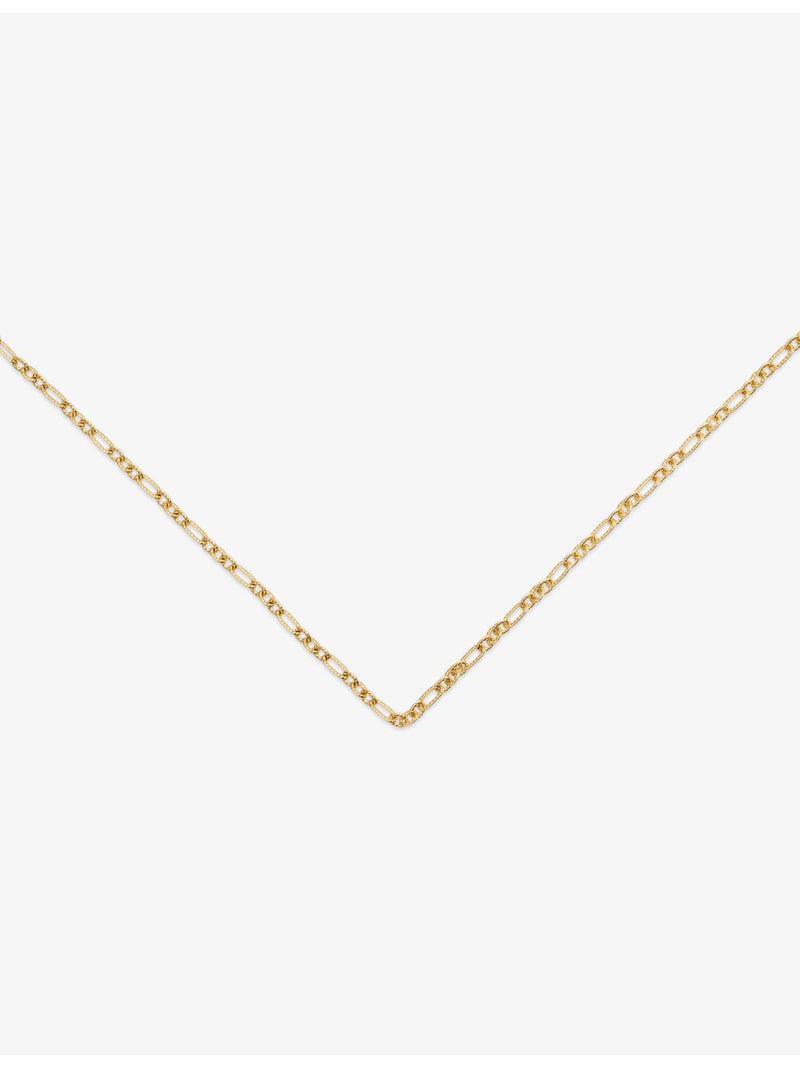 Monica Vinader textured 18ct yellow gold vermeil chain necklace - British product
