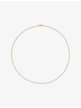 selfridges Monica Vinader Textured Link 18ct Yellow Gold Vermeil Chain Necklace 56cm- Buy online at McGrocer