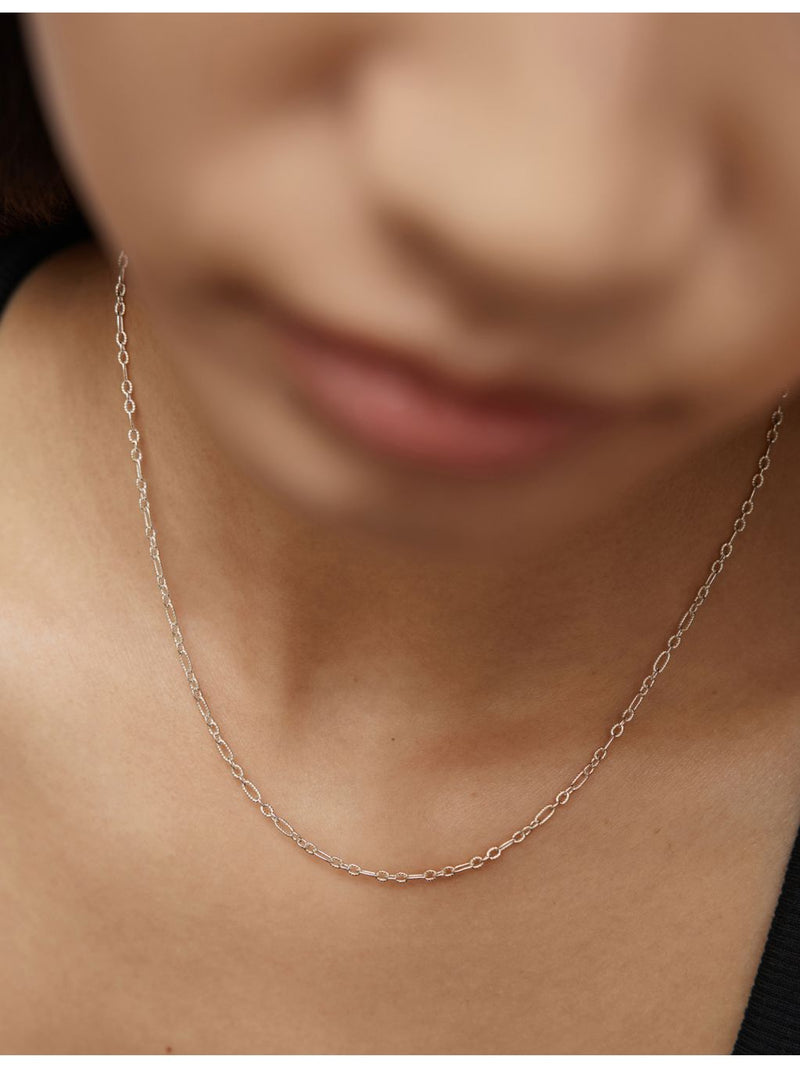Monica Vinader textured link sterling silver necklace 56cm (British brand)