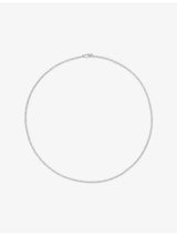 selfridges Monica Vinader Textured Link Sterling-Silver Chain Necklace 56cm- Buy online at McGrocer