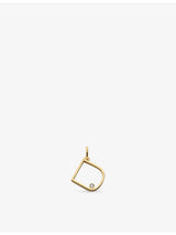 selfridges Monica Vinader Solitaire Initial D 18ct Yellow Gold Vermeil and Lab-Grown Diamond Pendant- Buy online at McGrocer
