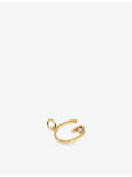 Monica Vinader Initial G solitaire 18ct gold vermeil pendant - British product