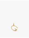 Monica Vinader Initial G solitaire 18ct gold vermeil pendant - British product
