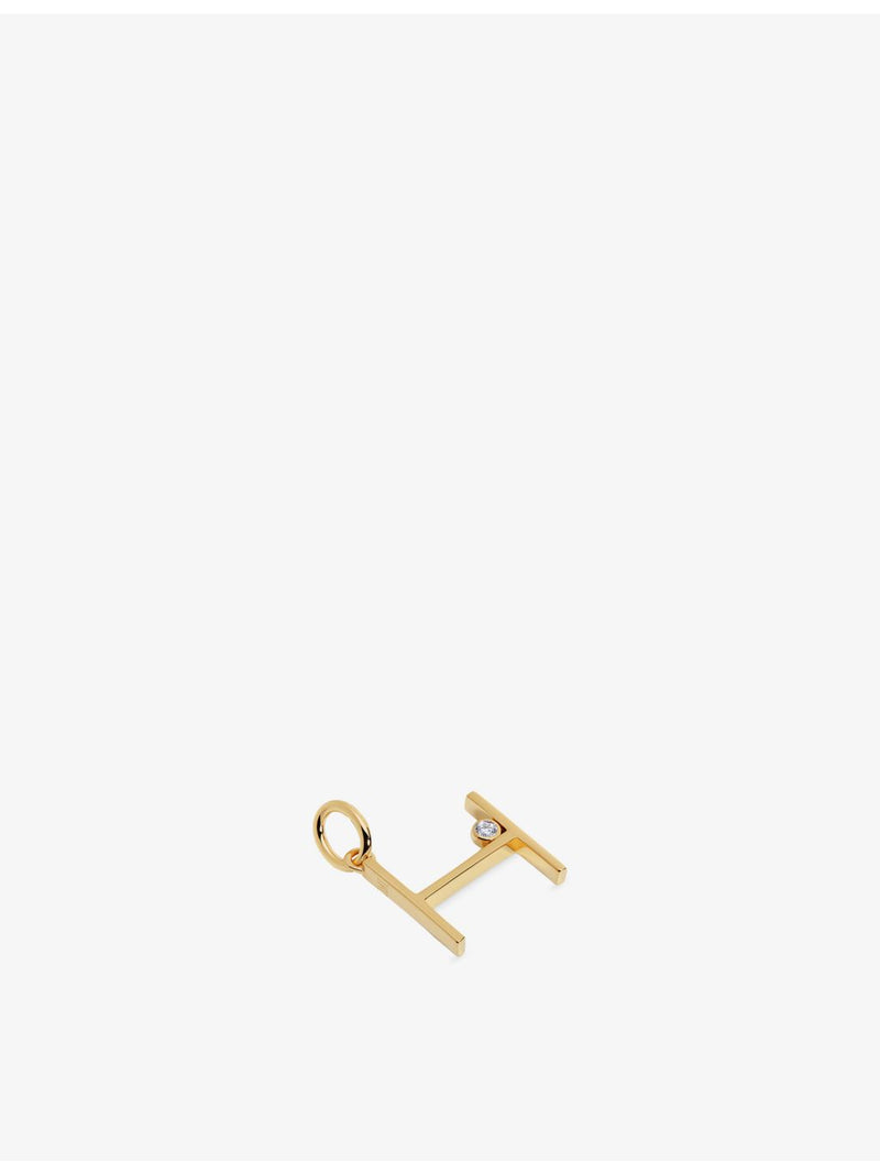 Monica Vinader 18ct gold vermeil initial H pendant, imported from the UK